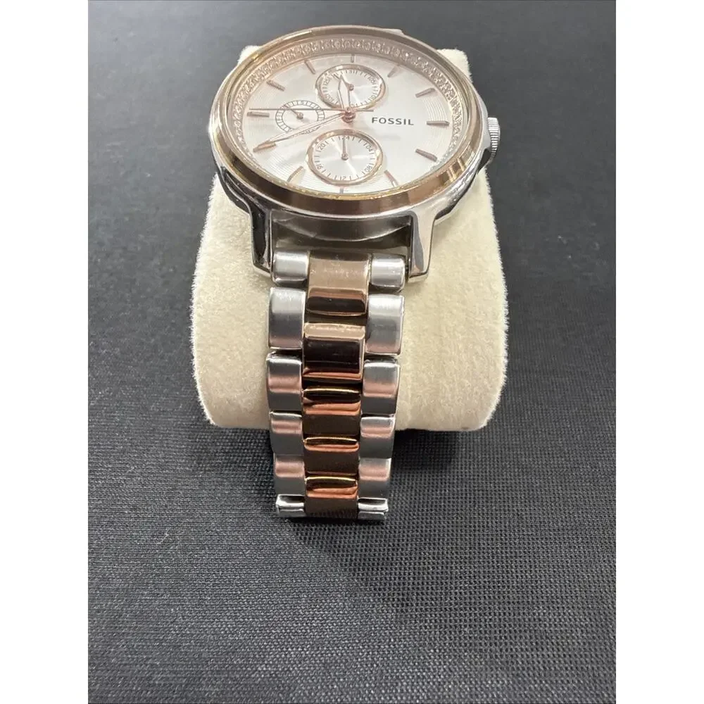FOSSIL ES-3356 Women’s Wristwatch New Battery! Looks And Runs Excellent!!!